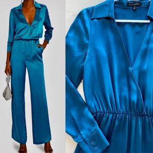 New INTERMIX Silk Wide-leg Jumpsuit